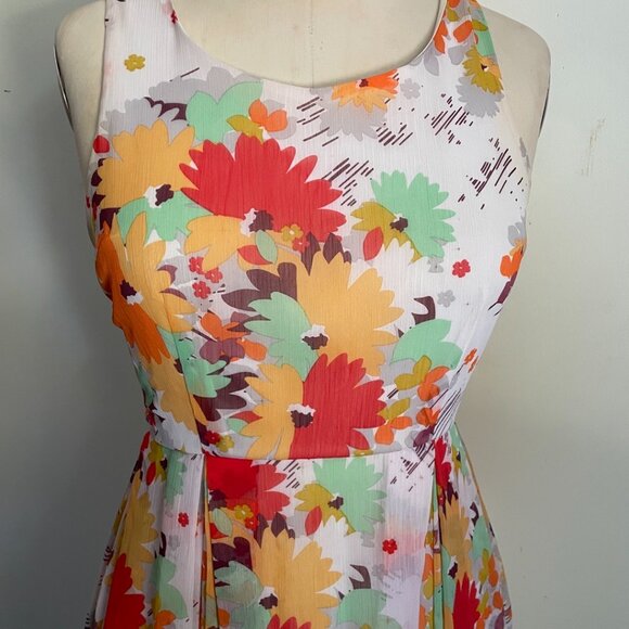 Multicolor Floral Sleeveless Dress - Picture 2 of 13